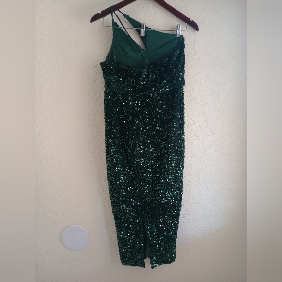Hello Molly Dark Green Sequin Dress - Picture 7 of 9